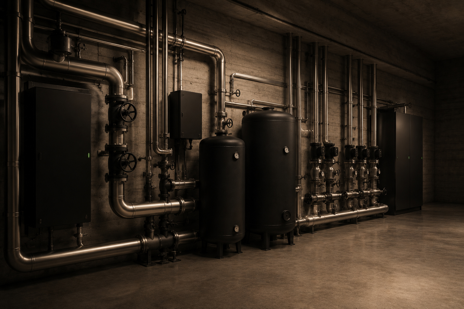 Plant room housing the ORIUM life systems