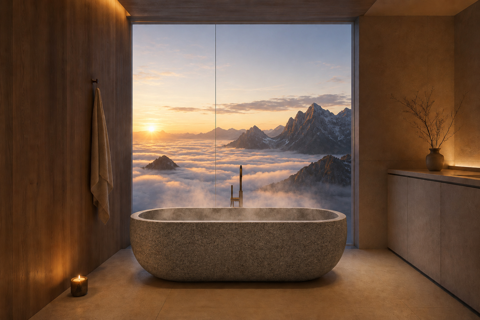Stone bath in an ORIUM residence